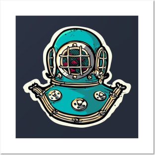 Deep Sea Diving Helmet. Posters and Art